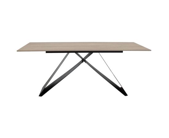 Τραπέζι Sabrina pakoworld sintered stone sonoma-μαύρο 180x90x75εκ - ΤΡΑΠΕΖΙΑ ΚΟΥΖΙΝΑΣ στο Milonadakis.gr