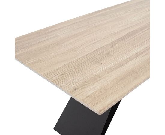 Τραπέζι Sabrina pakoworld sintered stone sonoma-μαύρο 180x90x75εκ - ΤΡΑΠΕΖΙΑ ΚΟΥΖΙΝΑΣ στο Milonadakis.gr
