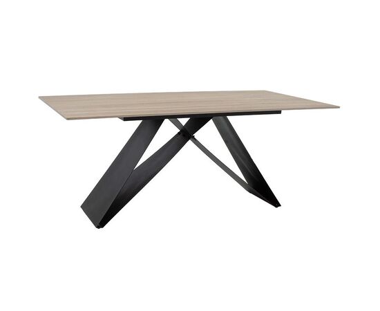 Τραπέζι Sabrina pakoworld sintered stone sonoma-μαύρο 180x90x75εκ - ΤΡΑΠΕΖΙΑ ΚΟΥΖΙΝΑΣ στο Milonadakis.gr