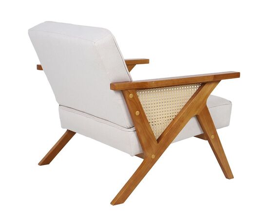 Πολυθρόνα Claudia pakoworld ύφασμα μπεζ-pe rattan-rubberwood φυσικό - ΚΑΡΕΚΛΕΣ - ΠΟΛΥΘΡΟΝΕΣ ΕΣ. στο Milonadakis.gr