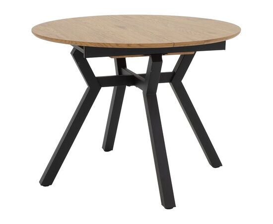 Tραπέζι Frances pakoworld επεκτεινόμενο MDF sonoma-μαύρο 100-140x100x75εκ - ΤΡΑΠΕΖΙΑ ΚΟΥΖΙΝΑΣ στο Milonadakis.gr