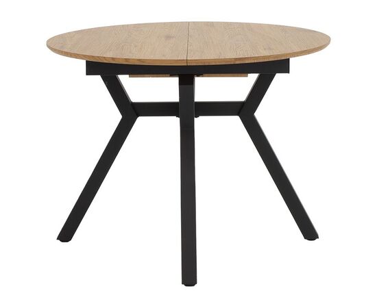 Tραπέζι Frances pakoworld επεκτεινόμενο MDF sonoma-μαύρο 100-140x100x75εκ - ΤΡΑΠΕΖΙΑ ΚΟΥΖΙΝΑΣ στο Milonadakis.gr
