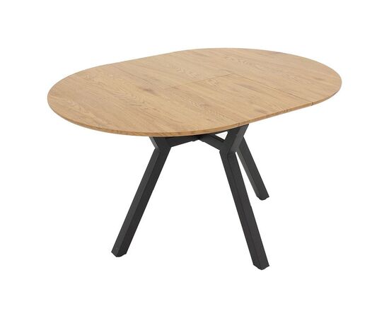 Tραπέζι Frances pakoworld επεκτεινόμενο MDF sonoma-μαύρο 100-140x100x75εκ - ΤΡΑΠΕΖΙΑ ΚΟΥΖΙΝΑΣ στο Milonadakis.gr