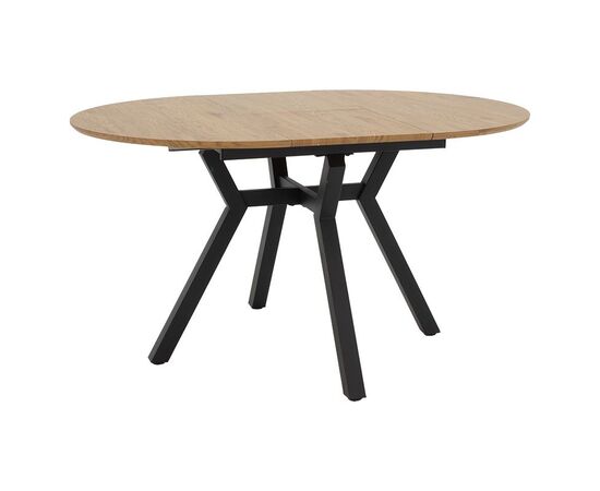 Tραπέζι Frances pakoworld επεκτεινόμενο MDF sonoma-μαύρο 100-140x100x75εκ - ΤΡΑΠΕΖΙΑ ΚΟΥΖΙΝΑΣ στο Milonadakis.gr