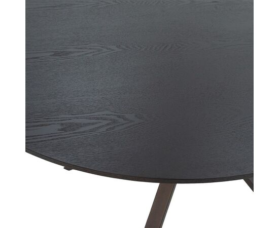 Tραπέζι Cerco pakoworld MDF μαύρο Φ120x75εκ - ΤΡΑΠΕΖΙΑ ΚΟΥΖΙΝΑΣ στο Milonadakis.gr