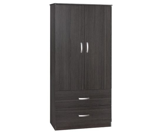 Ντουλάπα δίφυλλη και πατάρι Zelia pakoworld wenge 79x42x240εκ. - ΝΤΟΥΛΑΠΕΣ στο Milonadakis.gr