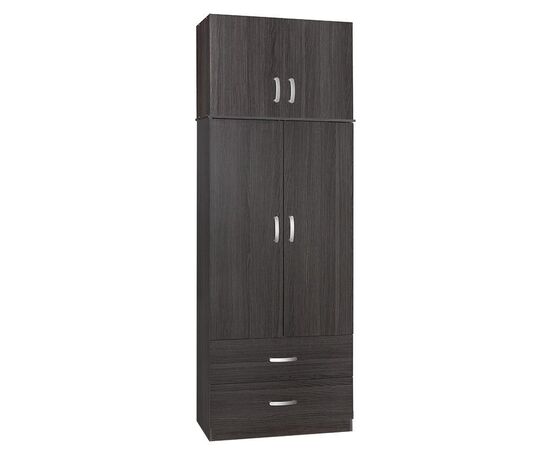Ντουλάπα δίφυλλη και πατάρι Zelia pakoworld wenge 79x42x240εκ. - ΝΤΟΥΛΑΠΕΣ στο Milonadakis.gr