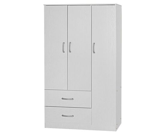 Ντουλάπα τρίφυλλη και πατάρι Zelia pakoworld λευκό 90x42x240εκ. - ΝΤΟΥΛΑΠΕΣ στο Milonadakis.gr