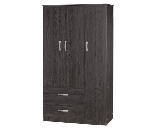 Ντουλάπα τρίφυλλη και πατάρι Zelia pakoworld wenge 90x42x240εκ. - ΝΤΟΥΛΑΠΕΣ στο Milonadakis.gr