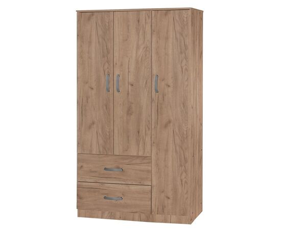 Ντουλάπα τρίφυλλη και πατάρι Zelia pakoworld φυσικό 90x42x240εκ. - ΝΤΟΥΛΑΠΕΣ στο Milonadakis.gr