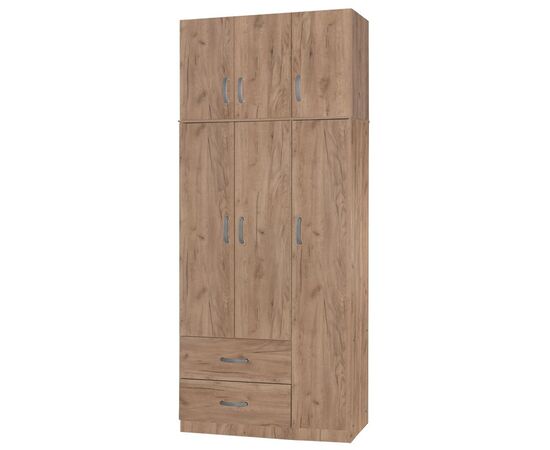 Ντουλάπα τρίφυλλη και πατάρι Zelia pakoworld φυσικό 90x42x240εκ. - ΝΤΟΥΛΑΠΕΣ στο Milonadakis.gr