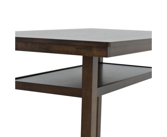 Τραπέζι μπαρ Tenor pakoworld φυσικό ξύλο rubberwood-ΜDF καρυδί 150x90x91.5εκ - ΤΡΑΠΕΖΙΑ ΚΟΥΖΙΝΑΣ στο Milonadakis.gr