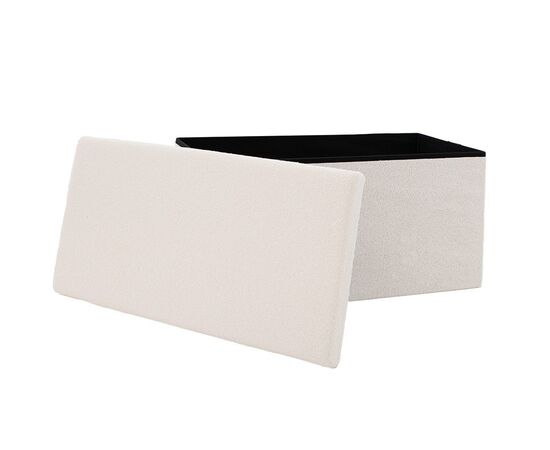 Σκαμπό-μπαούλο Forward pakoworld ύφασμα μπουκλέ ivory 76.5x38x37.5εκ - ΠΟΥΦ - ΣΚΑΜΠΟ - ΜΠΑΟΥΛΟ στο Milonadakis.gr