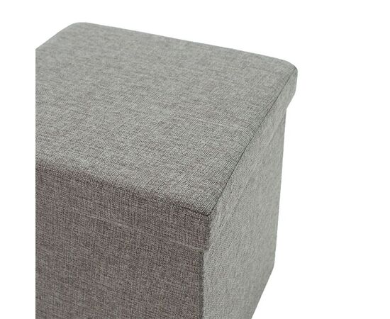 Σκαμπό-μπαούλο Crystal pakoworld ύφασμα γκρι 38x38x38εκ - ΠΟΥΦ - ΣΚΑΜΠΟ - ΜΠΑΟΥΛΟ στο Milonadakis.gr