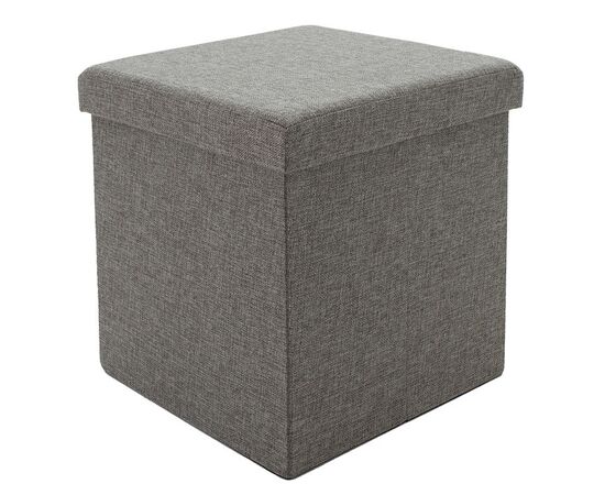 Σκαμπό-μπαούλο Crystal pakoworld ύφασμα γκρι 38x38x38εκ - ΠΟΥΦ - ΣΚΑΜΠΟ - ΜΠΑΟΥΛΟ στο Milonadakis.gr