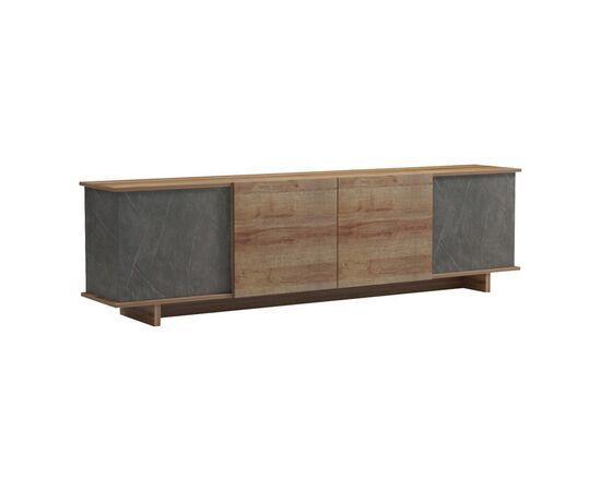 Έπιπλο τηλεόρασης Zafore  pakoworld σε oak-καφέ antique απόχρωση 180x33x50εκ - ΜΠΟΥΦΕΔΕΣ-ΚΟΝΣΟΛΕΣ στο Milonadakis.gr