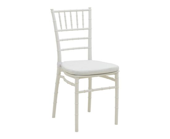 Καρέκλα Tiffany pakoworld με μαξιλάρι pp σε λευκή απόχρωση 40x40x88εκ - ΕΠΙΠΛΑ CATERING - ΣΥΝΕΔΡΙΟΥ στο Milonadakis.gr