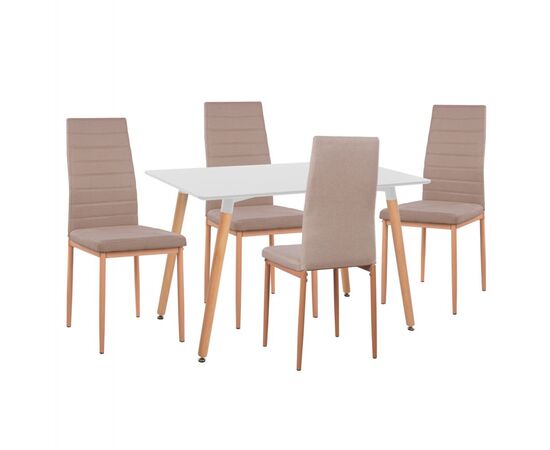 ΣΕΤ ΤΡΑΠΕΖΑΡΙΑΣ 5ΤΜΧ MINIMAL HM11767 ΛΕΥΚΟ MDF-ΜΠΕΖ ΥΦΑΣΜΑ - ΤΡΑΠΕΖΑΡΙΕΣ στο Milonadakis.gr