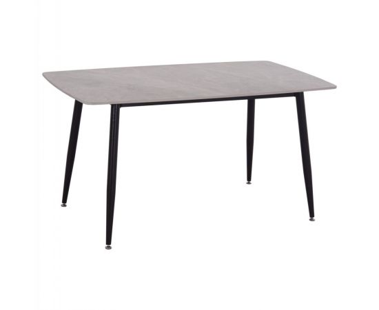 ΤΡΑΠΕΖΙ RAVEN HM18149.13 ΚΕΡΑΜΙΚΟ TOP ΓΚΡΙ ΜΑΡΜΑΡΟ-ΜΑΥΡΟ ΜΕΤΑΛΛΟ 140x80x74Υεκ. - ΤΡΑΠΕΖΙΑ ΚΟΥΖΙΝΑΣ στο Milonadakis.gr
