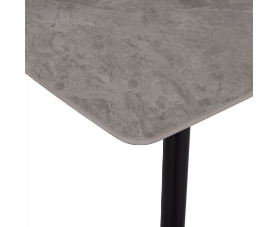ΤΡΑΠΕΖΙ RAVEN HM18149.13 ΚΕΡΑΜΙΚΟ TOP ΓΚΡΙ ΜΑΡΜΑΡΟ-ΜΑΥΡΟ ΜΕΤΑΛΛΟ 140x80x74Υεκ. - ΤΡΑΠΕΖΙΑ ΚΟΥΖΙΝΑΣ στο Milonadakis.gr
