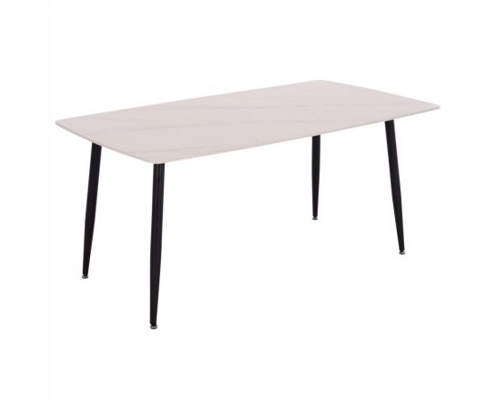 ΤΡΑΠΕΖΙ RAVEN HM18150.01 ΚΕΡΑΜΙΚΟ TOP ΛΕΥΚΟ ΜΑΡΜΑΡΟ-ΜΑΥΡΟ ΜΕΤΑΛΛΟ 160x80x74Υεκ. - ΤΡΑΠΕΖΙΑ ΚΟΥΖΙΝΑΣ στο Milonadakis.gr