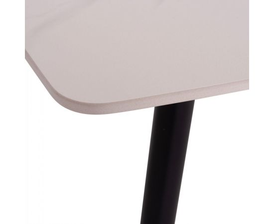 ΤΡΑΠΕΖΙ RAVEN HM18150.01 ΚΕΡΑΜΙΚΟ TOP ΛΕΥΚΟ ΜΑΡΜΑΡΟ-ΜΑΥΡΟ ΜΕΤΑΛΛΟ 160x80x74Υεκ. - ΤΡΑΠΕΖΙΑ ΚΟΥΖΙΝΑΣ στο Milonadakis.gr