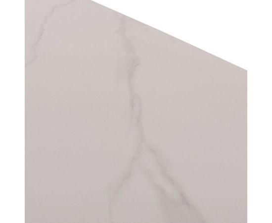 ΤΡΑΠΕΖΙ RAVEN HM18150.01 ΚΕΡΑΜΙΚΟ TOP ΛΕΥΚΟ ΜΑΡΜΑΡΟ-ΜΑΥΡΟ ΜΕΤΑΛΛΟ 160x80x74Υεκ. - ΤΡΑΠΕΖΙΑ ΚΟΥΖΙΝΑΣ στο Milonadakis.gr