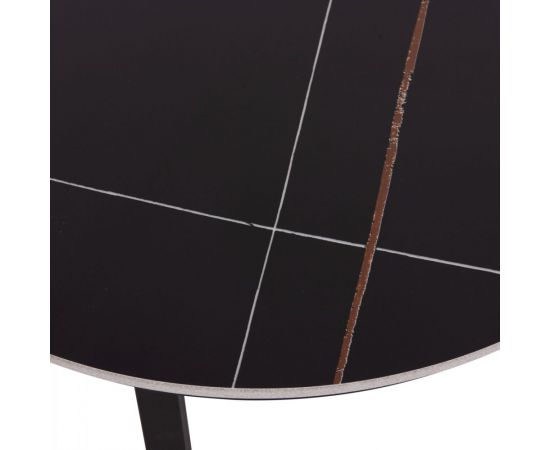 ΤΡΑΠΕΖΙ ΣΑΛΟΝΙΟΥ 2ΤΜΧ TALOS HM18140.02 ΜΑΥΡΟ ΚΕΡΑΜΙΚΟ TOP-ΜΕΤΑΛΛΙΚΑ ΠΟΔΙΑ Φ70x45,5Υ - ΤΡΑΠΕΖΙΑ ΚΟΥΖΙΝΑΣ στο Milonadakis.gr