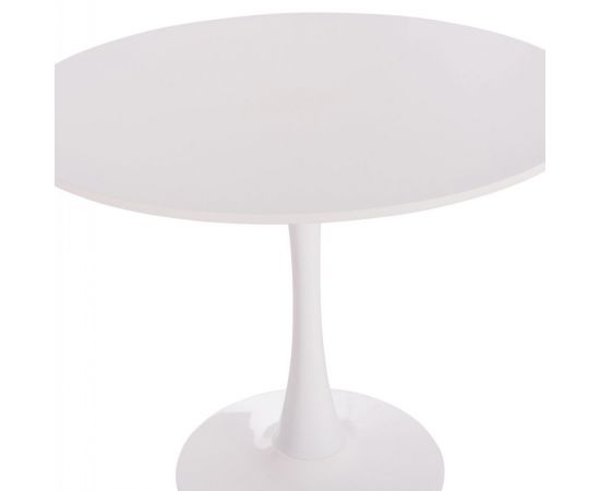 ΤΡΑΠΕΖΙ ΣΤΡΟΓΓΥΛΟ BROLIN HM18141.01 MDF TOP-ΒΑΣΗ ΜΕΤΑΛΛΙΚΗ--ΛΕΥΚΟ Φ90x73Υεκ - ΤΡΑΠΕΖΙΑ ΚΟΥΖΙΝΑΣ στο Milonadakis.gr