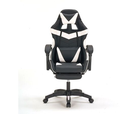 A9937 ΜΑΥΡΟ/ΛΕΥΚΟ PVC ΠΟΛΥΘΡΟΝΑ GAMING/ΜΕ ΥΠΟΠΟΔΙΟ - ΚΑΡΕΚΛΕΣ ΓΡΑΦΕΙΟΥ στο Milonadakis.gr