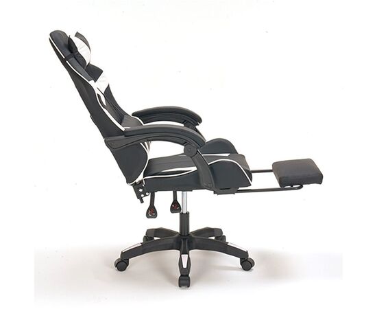 A9937 ΜΑΥΡΟ/ΛΕΥΚΟ PVC ΠΟΛΥΘΡΟΝΑ GAMING/ΜΕ ΥΠΟΠΟΔΙΟ - ΚΑΡΕΚΛΕΣ ΓΡΑΦΕΙΟΥ στο Milonadakis.gr