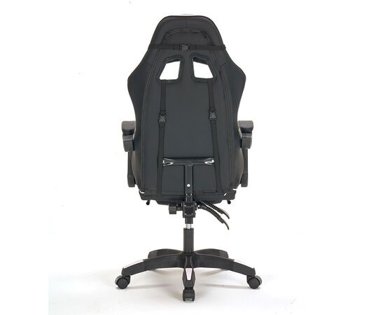 A9937 ΜΑΥΡΟ/ΛΕΥΚΟ PVC ΠΟΛΥΘΡΟΝΑ GAMING/ΜΕ ΥΠΟΠΟΔΙΟ - ΚΑΡΕΚΛΕΣ ΓΡΑΦΕΙΟΥ στο Milonadakis.gr