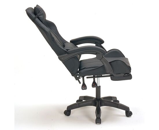 A9937 ΜΑΥΡΟ PVC ΠΟΛΥΘΡΟΝΑ GAMING/ΜΕ ΥΠΟΠΟΔΙΟ - ΚΑΡΕΚΛΕΣ ΓΡΑΦΕΙΟΥ στο Milonadakis.gr