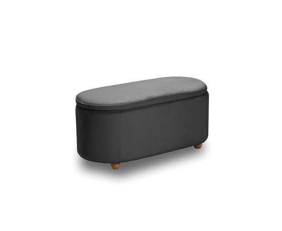 FOSTER ΣΚΑΜΠΟ VELVET GREY ΜΕ ΑΠΟΘ. ΧΩΡΟ 99Χ45X45εκ. - ΣΚΑΜΠΟ ΜΠΑΡ στο Milonadakis.gr