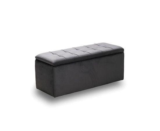 LIDO ΣΚΑΜΠΟ VELVET GREY ΜΕ ΑΠΟΘ. ΧΩΡΟ 101X41X42εκ. - ΣΚΑΜΠΟ ΜΠΑΡ στο Milonadakis.gr