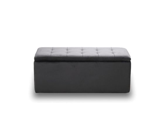 LIDO ΣΚΑΜΠΟ VELVET GREY ΜΕ ΑΠΟΘ. ΧΩΡΟ 101X41X42εκ. - ΣΚΑΜΠΟ ΜΠΑΡ στο Milonadakis.gr