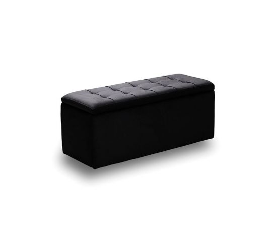 LIDO ΣΚΑΜΠΟ VELVET BLACK ΜΕ ΑΠΟΘ. ΧΩΡΟ 101X41X42εκ. - ΣΚΑΜΠΟ ΜΠΑΡ στο Milonadakis.gr