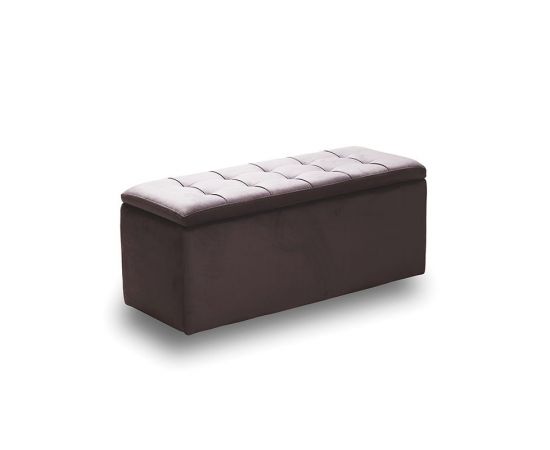 LIDO ΣΚΑΜΠΟ VELVET BROWN ΜΕ ΑΠΟΘ. ΧΩΡΟ 101X41X42εκ. - ΣΚΑΜΠΟ ΜΠΑΡ στο Milonadakis.gr