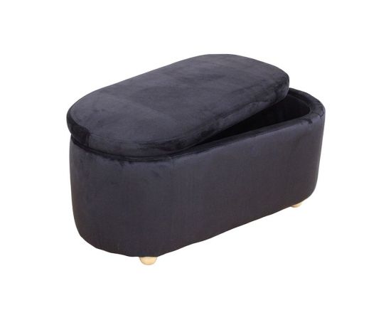 FOSTER ΣΚΑΜΠΟ VELVET BLACK ΜΕ ΑΠΟΘ. ΧΩΡΟ 99Χ45X45εκ. - ΣΚΑΜΠΟ ΜΠΑΡ στο Milonadakis.gr