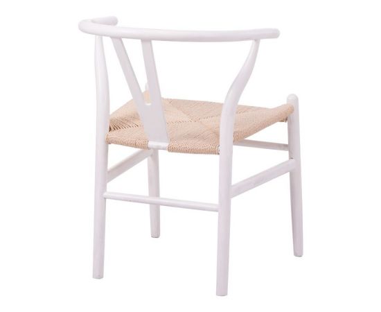 Καρέκλα Wishbone pakoworld rubberwood-σχοινί σε λευκή απόχρωση 60x51x80εκ - ΚΑΡΕΚΛΕΣ - ΠΟΛΥΘΡΟΝΕΣ ΕΣ. στο Milonadakis.gr