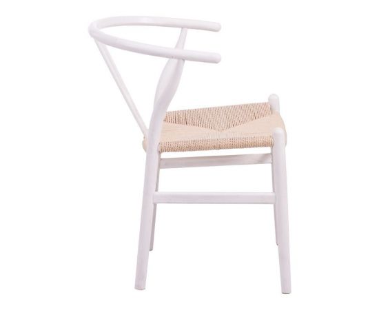 Καρέκλα Wishbone pakoworld rubberwood-σχοινί σε λευκή απόχρωση 60x51x80εκ - ΚΑΡΕΚΛΕΣ - ΠΟΛΥΘΡΟΝΕΣ ΕΣ. στο Milonadakis.gr