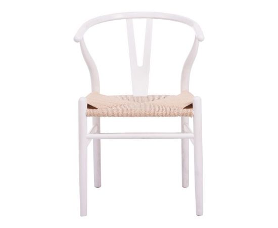 Καρέκλα Wishbone pakoworld rubberwood-σχοινί σε λευκή απόχρωση 60x51x80εκ - ΚΑΡΕΚΛΕΣ - ΠΟΛΥΘΡΟΝΕΣ ΕΣ. στο Milonadakis.gr