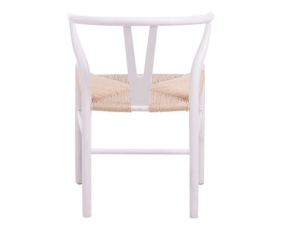 Καρέκλα Wishbone pakoworld rubberwood-σχοινί σε λευκή απόχρωση 60x51x80εκ - ΚΑΡΕΚΛΕΣ - ΠΟΛΥΘΡΟΝΕΣ ΕΣ. στο Milonadakis.gr