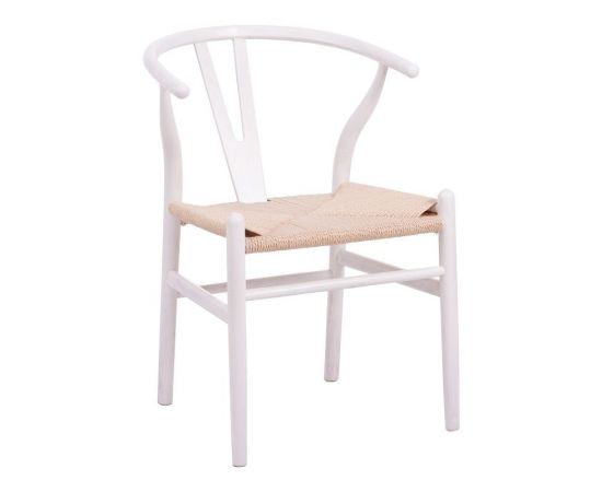 Καρέκλα Wishbone pakoworld rubberwood-σχοινί σε λευκή απόχρωση 60x51x80εκ - ΚΑΡΕΚΛΕΣ - ΠΟΛΥΘΡΟΝΕΣ ΕΣ. στο Milonadakis.gr