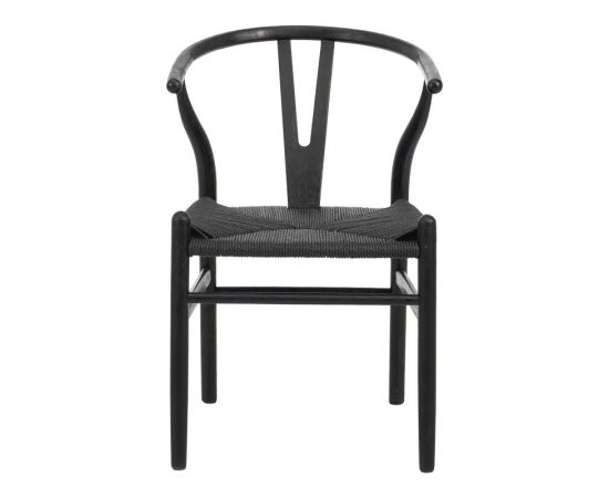 Καρέκλα Wishbone pakoworld rubberwood-σχοινί σε μαύρη απόχρωση 60x51x80εκ - ΚΑΡΕΚΛΕΣ - ΠΟΛΥΘΡΟΝΕΣ ΕΣ. στο Milonadakis.gr