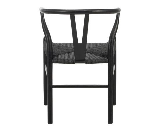 Καρέκλα Wishbone pakoworld rubberwood-σχοινί σε μαύρη απόχρωση 60x51x80εκ - ΚΑΡΕΚΛΕΣ - ΠΟΛΥΘΡΟΝΕΣ ΕΣ. στο Milonadakis.gr