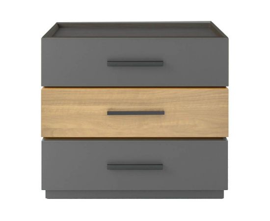 Κομοδίνο Sonlen pakoworld mdf σε sonoma-ανθρακί απόχρωση 60x40x66εκ - ΚΟΜΟΔΙΝΑ στο Milonadakis.gr