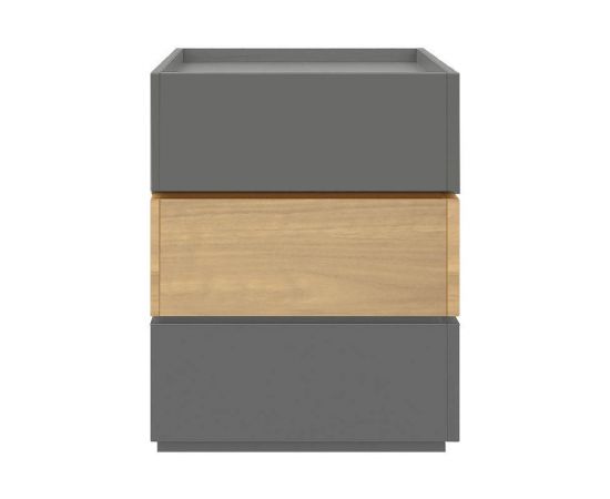 Κομοδίνο Sonlen pakoworld mdf σε sonoma-ανθρακί απόχρωση 60x40x66εκ - ΚΟΜΟΔΙΝΑ στο Milonadakis.gr