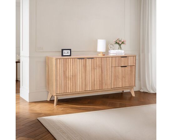 Μπουφές Hamea pakoworld mdf σε φυσική απόχρωση 150x39,5x73εκ - ΜΠΟΥΦΕΔΕΣ-ΚΟΝΣΟΛΕΣ στο Milonadakis.gr