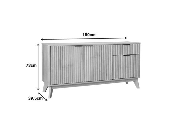 Μπουφές Hamea pakoworld mdf σε φυσική απόχρωση 150x39,5x73εκ - ΜΠΟΥΦΕΔΕΣ-ΚΟΝΣΟΛΕΣ στο Milonadakis.gr